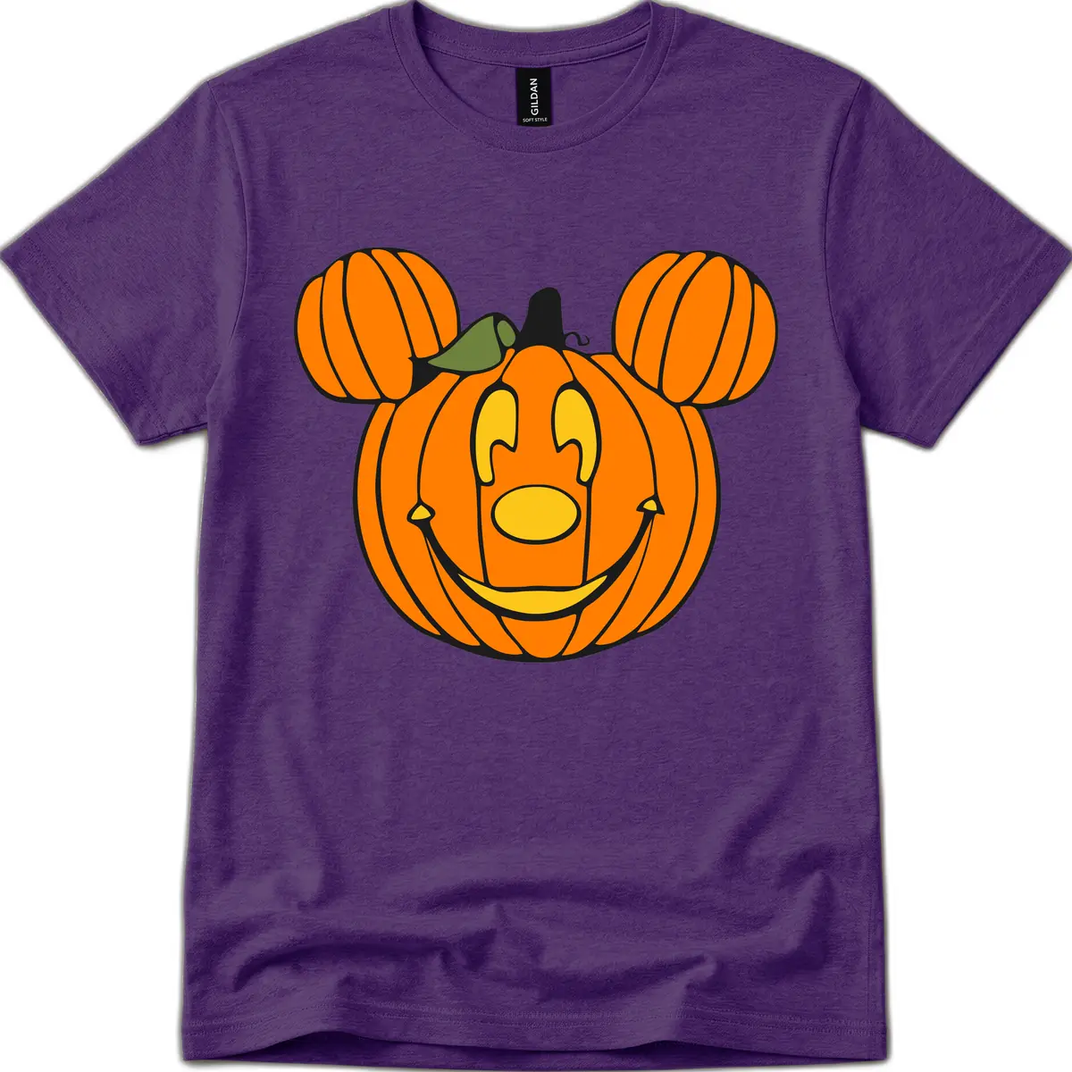Mickey Pumpkin Halloween Jack-o-Lantern T-Shirt in Purple