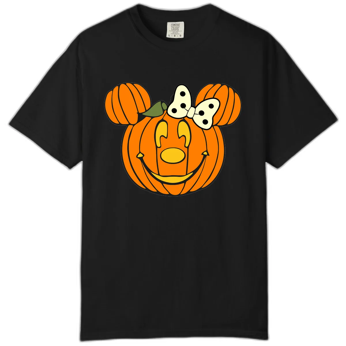 Minnie Pumpkin Halloween Comfort Color in Black