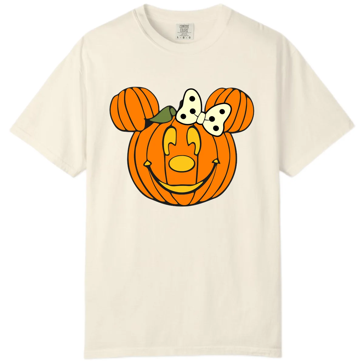Minnie Pumpkin Halloween Comfort Color in Ivory
