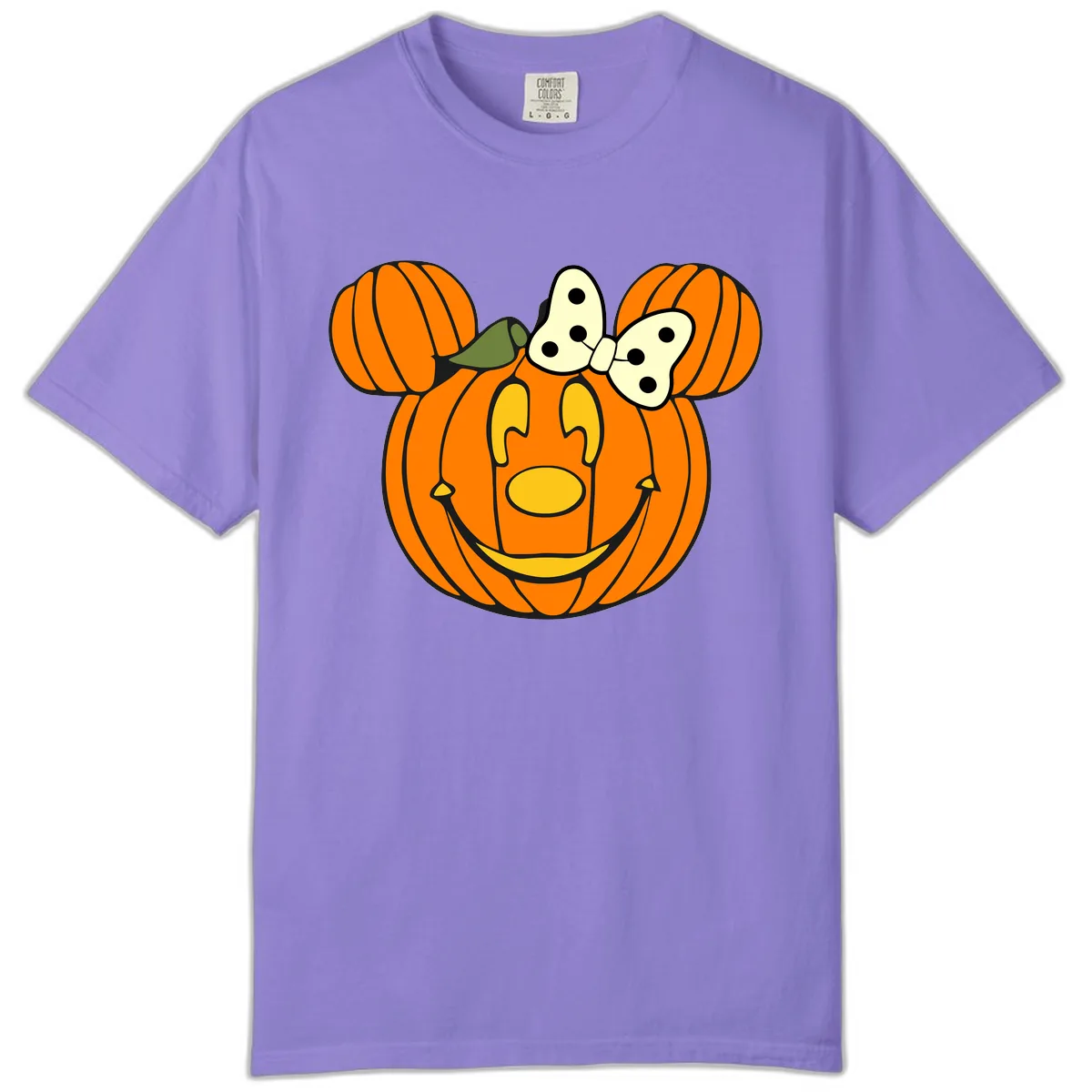 Minnie Pumpkin Halloween Comfort Color in Violet