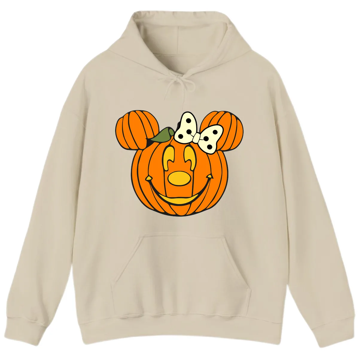 Minnie Pumpkin Halloween Hoodie in Sand