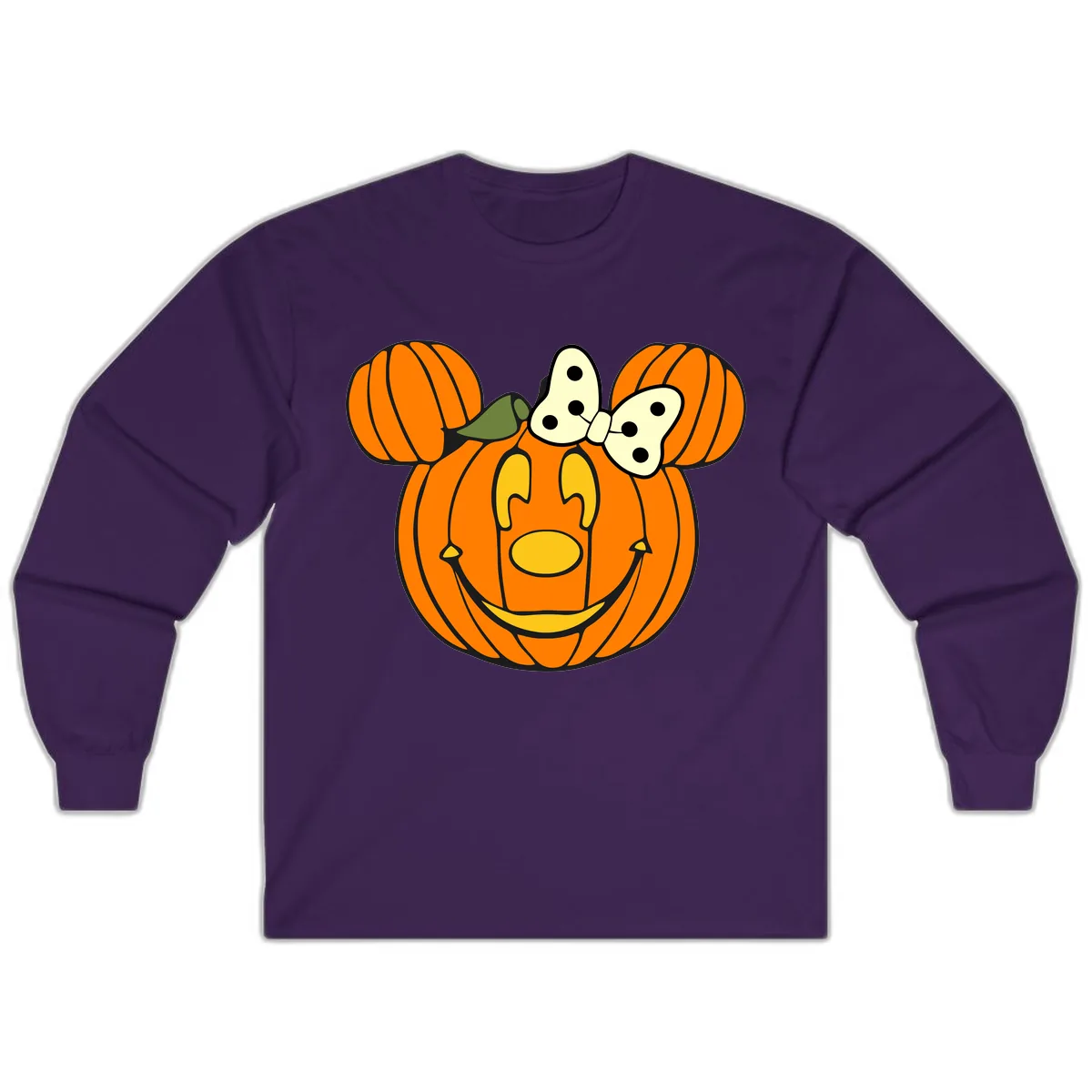 Minnie Pumpkin Halloween Long Sleeve in Purple
