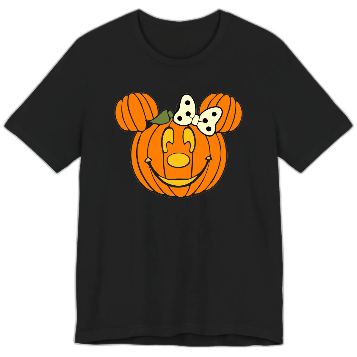 Minnie Pumpkin Halloween Premium T-Shirt in Black