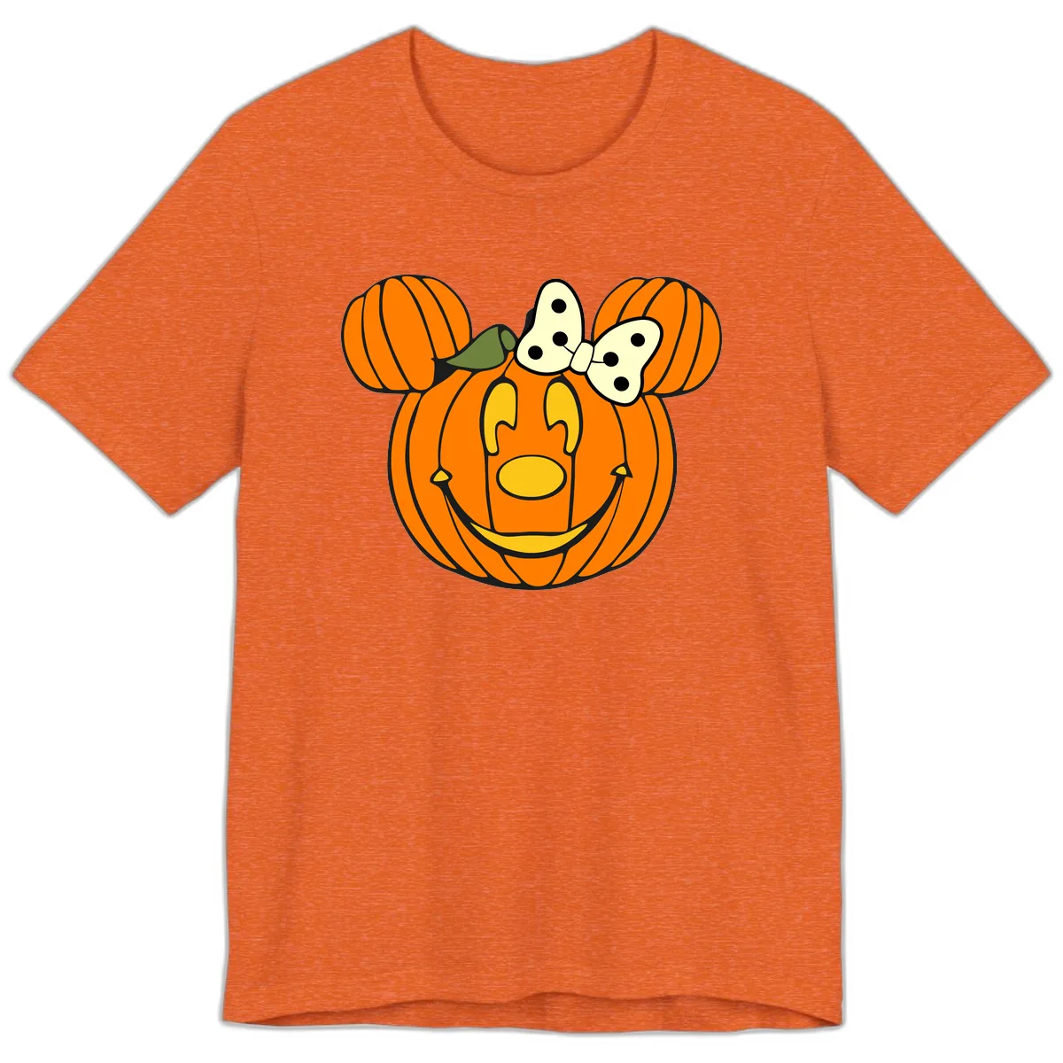 Minnie Pumpkin Halloween Premium T-Shirt in Heather Orange