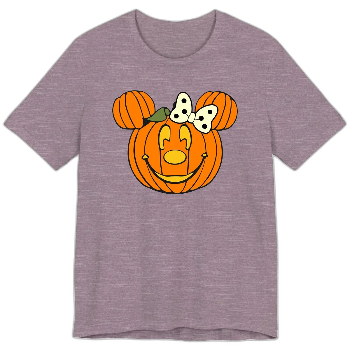 Minnie Pumpkin Halloween Premium T-Shirt in Heather Purple