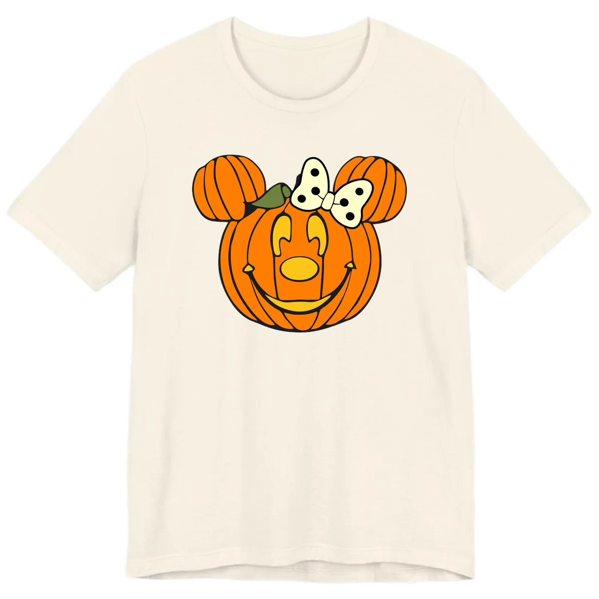 Minnie Pumpkin Halloween Premium T-Shirt in Natural