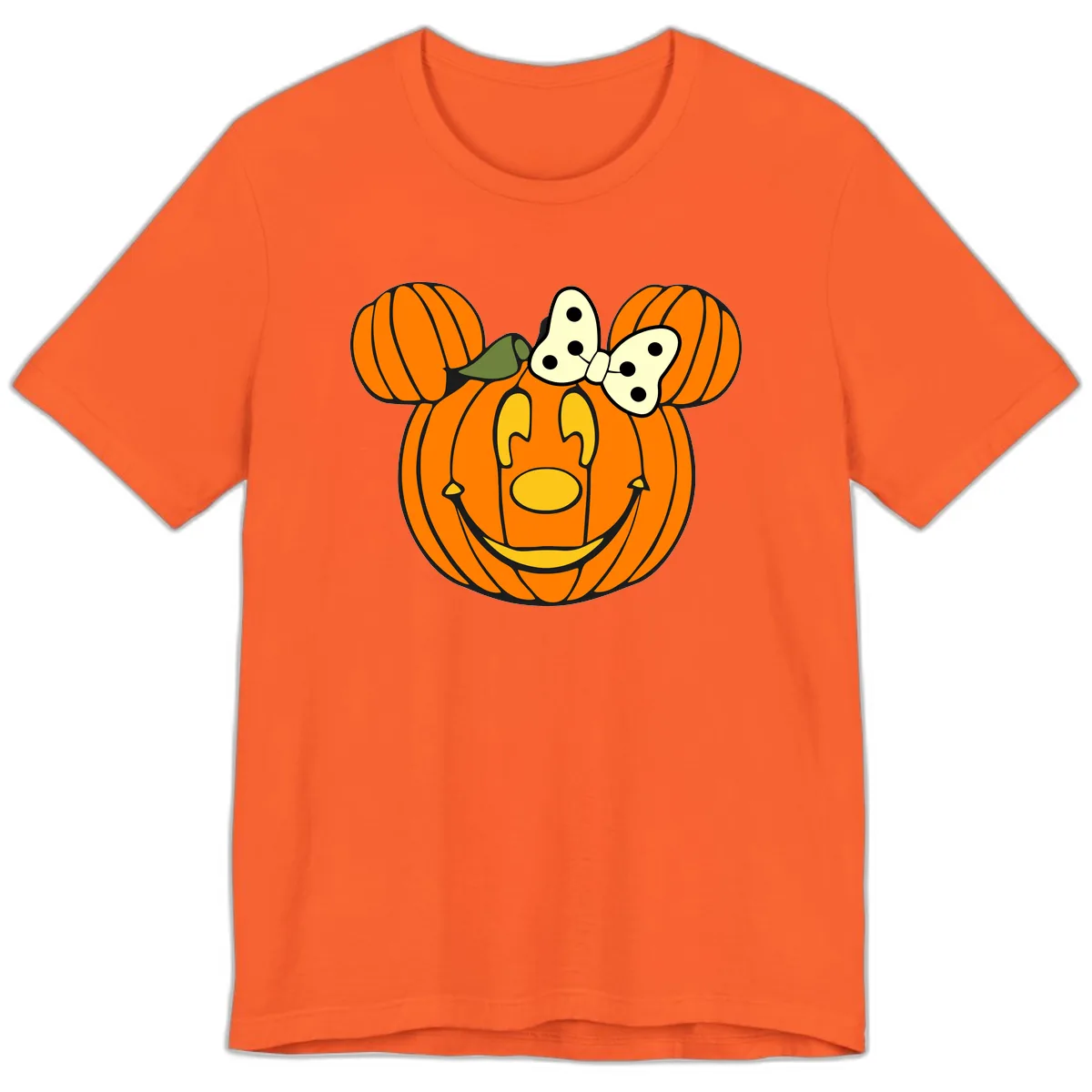 Minnie Pumpkin Halloween Premium T-Shirt in Orange