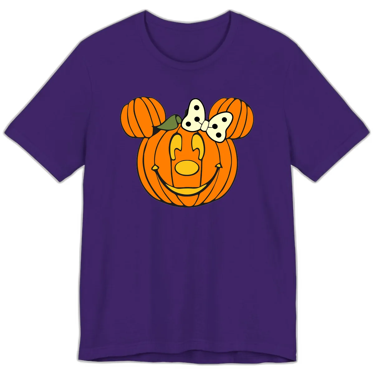 Minnie Pumpkin Halloween Premium T-Shirt in Team Purple