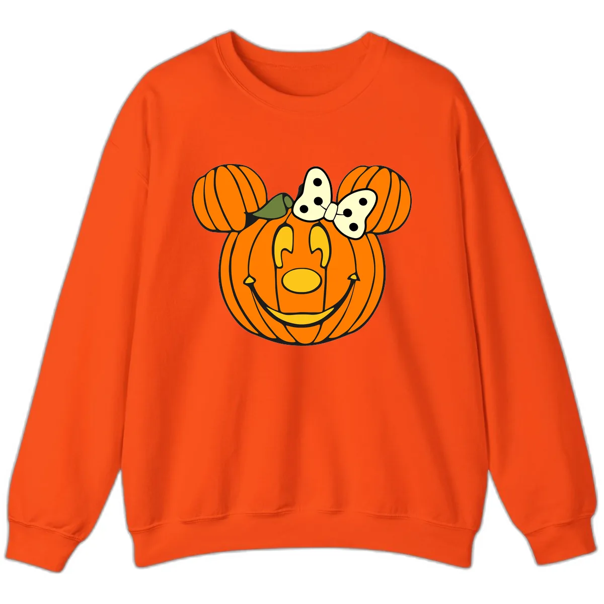 Minnie Pumpkin Halloween Sweatshirt in Orange