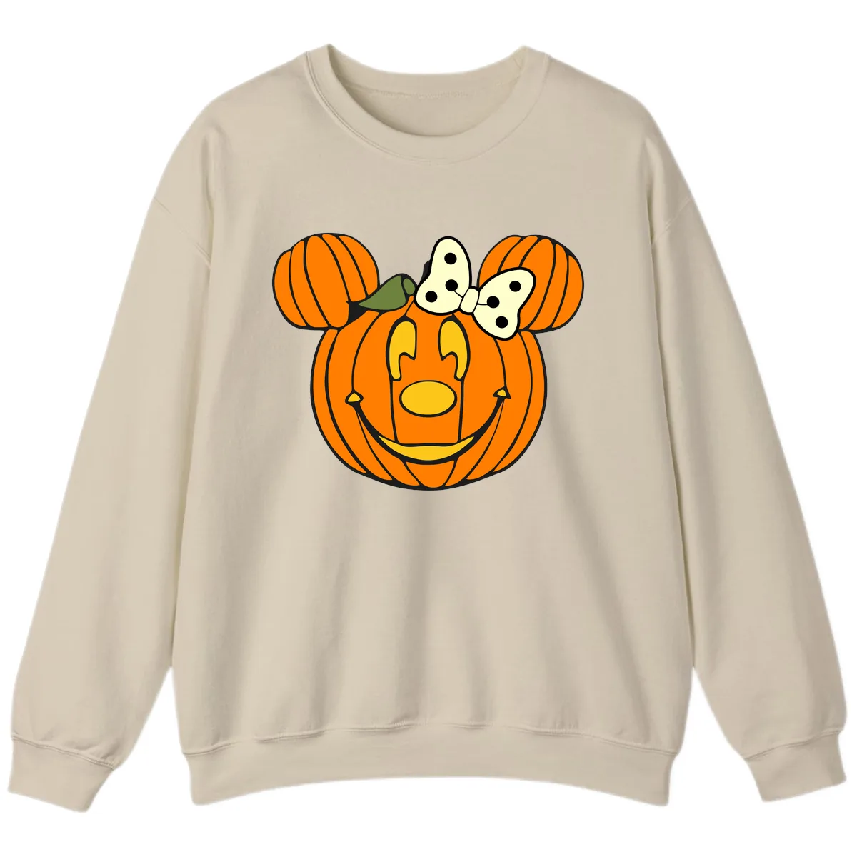 Minnie Pumpkin Halloween Sweatshirt in Sand
