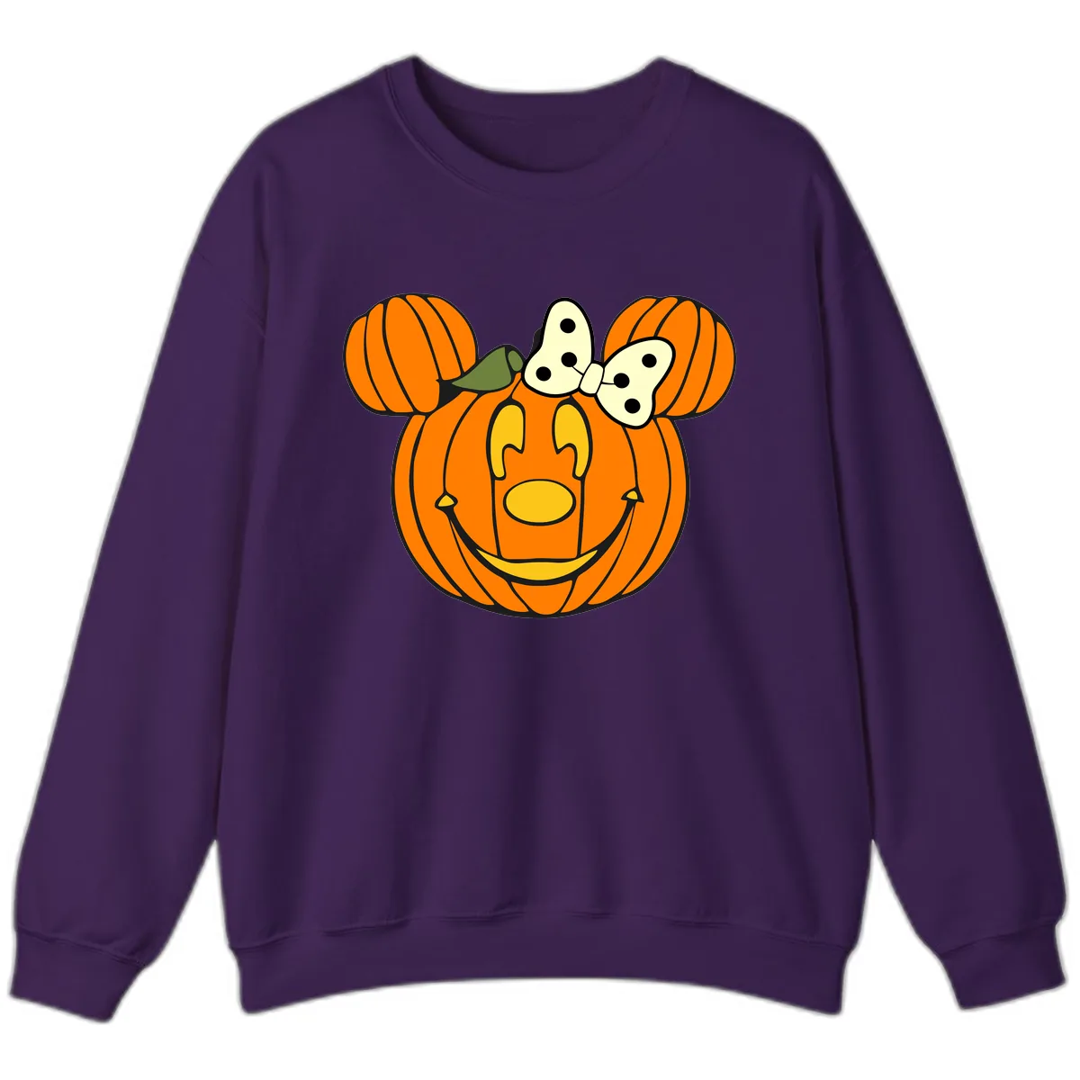 Minnie Pumpkin Halloween Sweatshirt in Purple