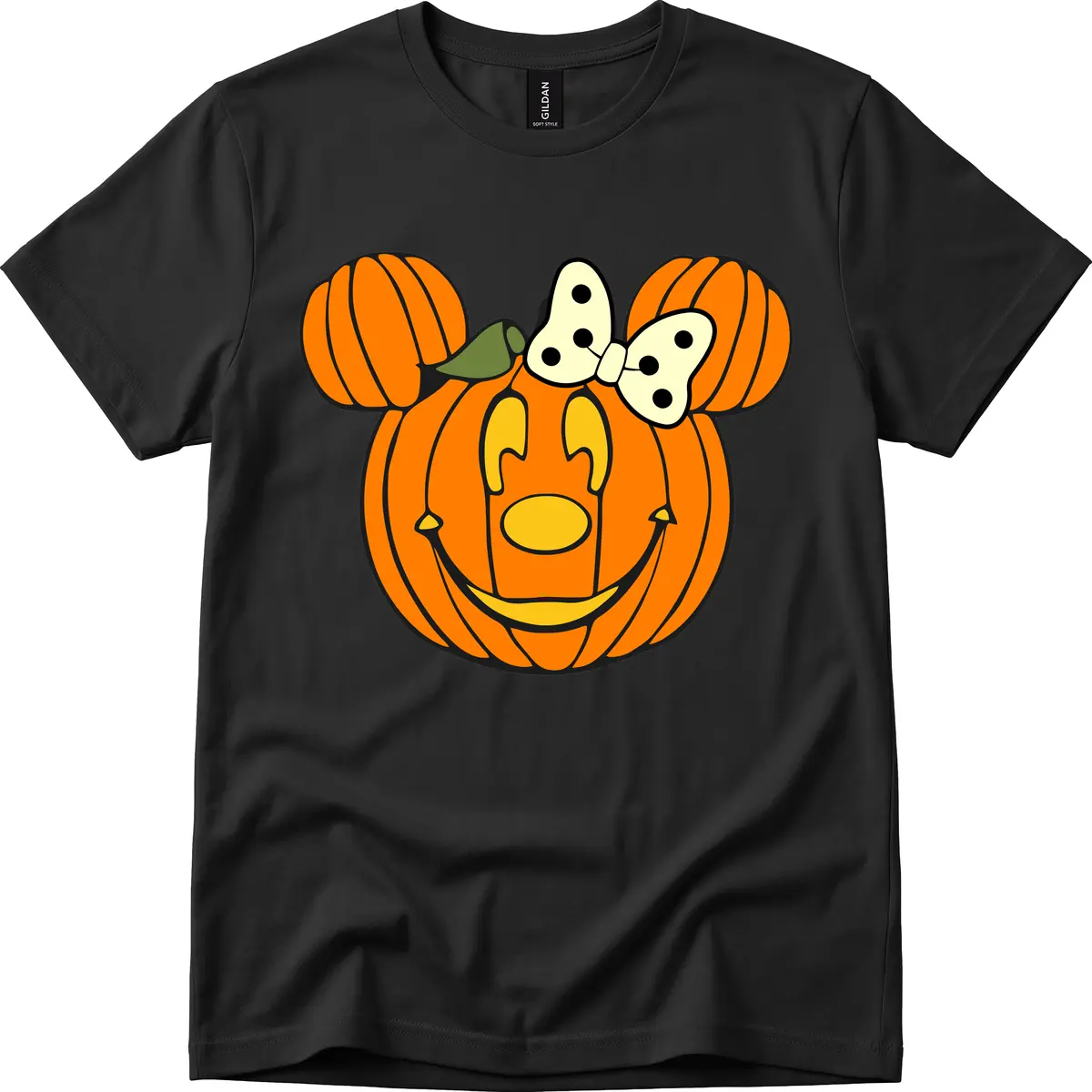 Minnie Pumpkin Halloween T-Shirt in Black