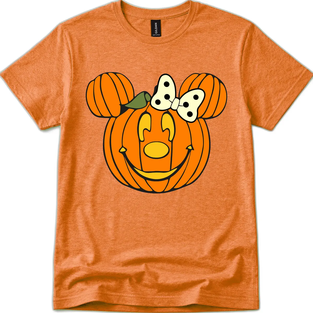 Minnie Pumpkin Halloween T-Shirt in Heather Orange