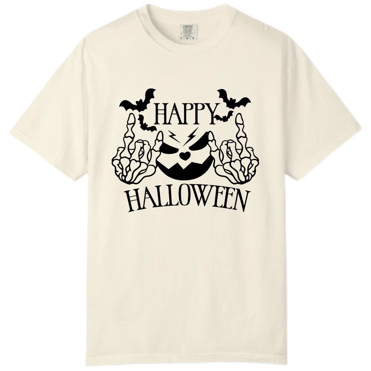 Spooky Skeleton Hands Halloween Comfort Color in Ivory