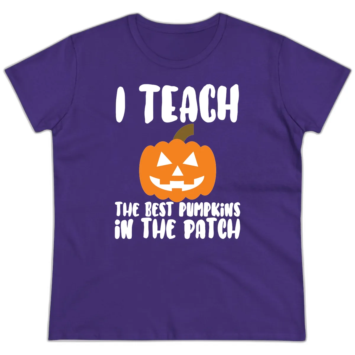 I Teach The Best Pumpkins In The Patch Ladies Tee in Purple