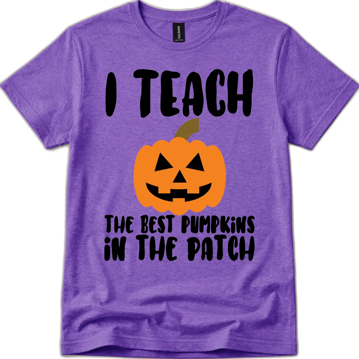 I Teach The Best Pumpkins In The Patch T-Shirt in Heather Purple