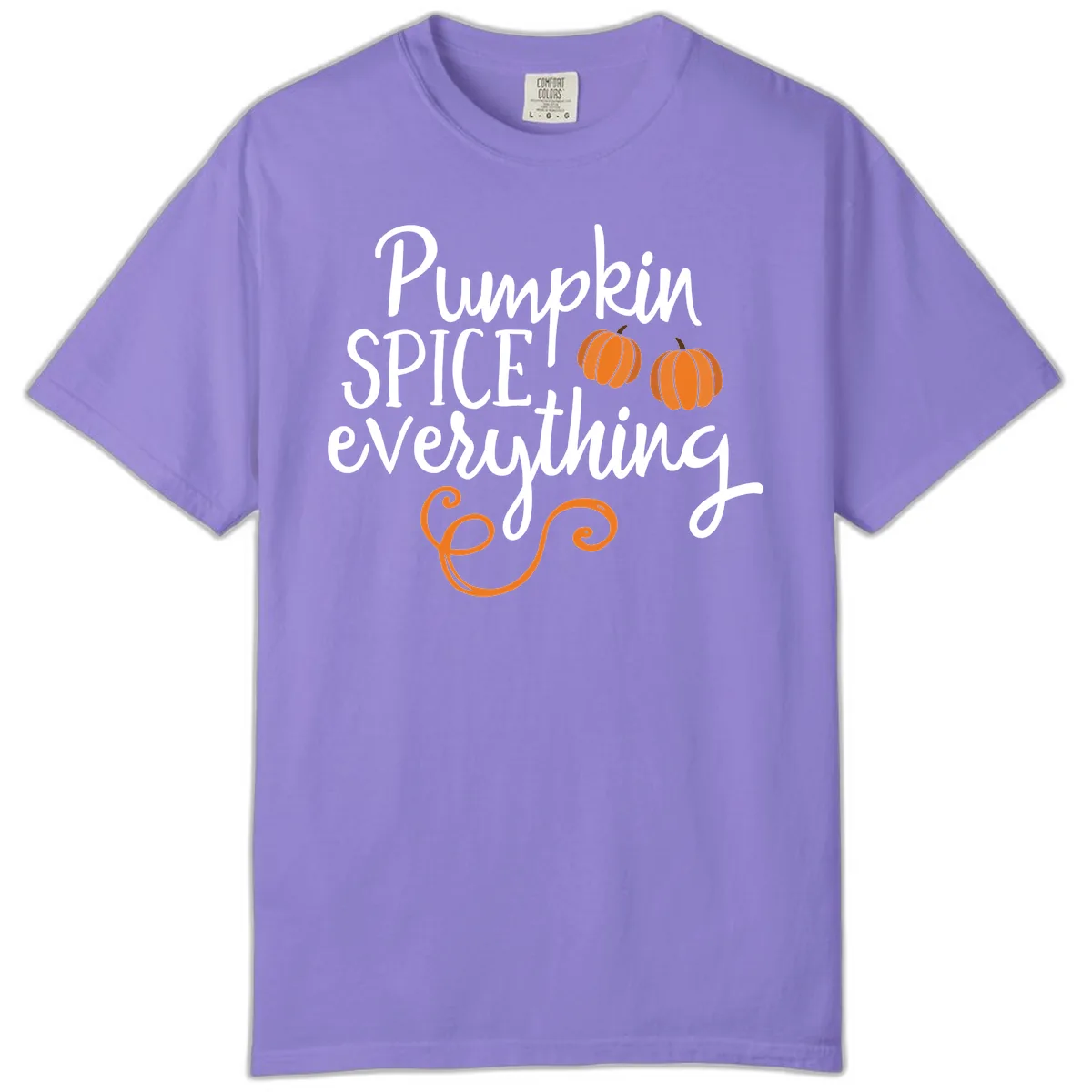 Pumpkin Spice Everything Typography Design Comfort Color in Violet