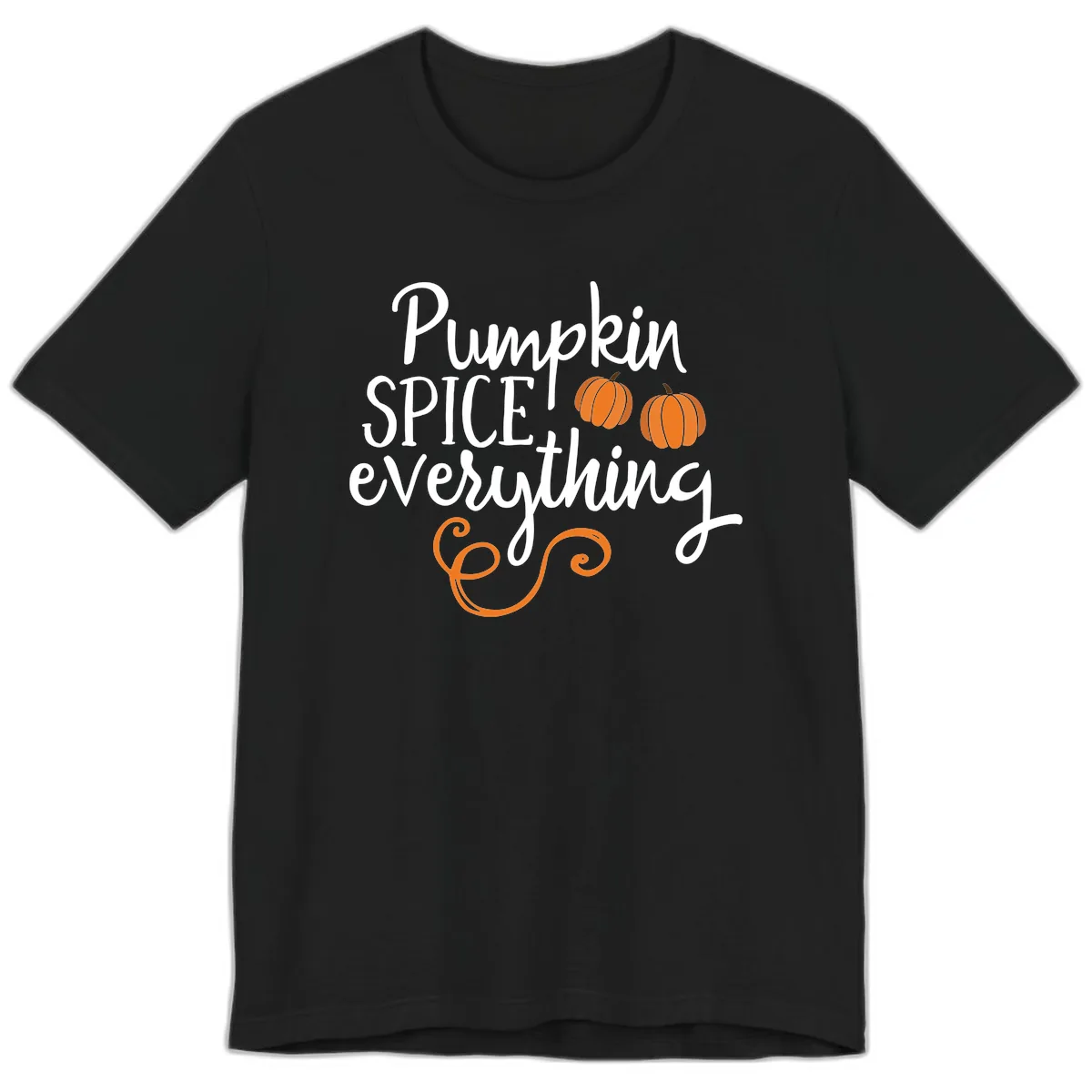 Pumpkin Spice Everything Typography Design Premium T-Shirt in Black
