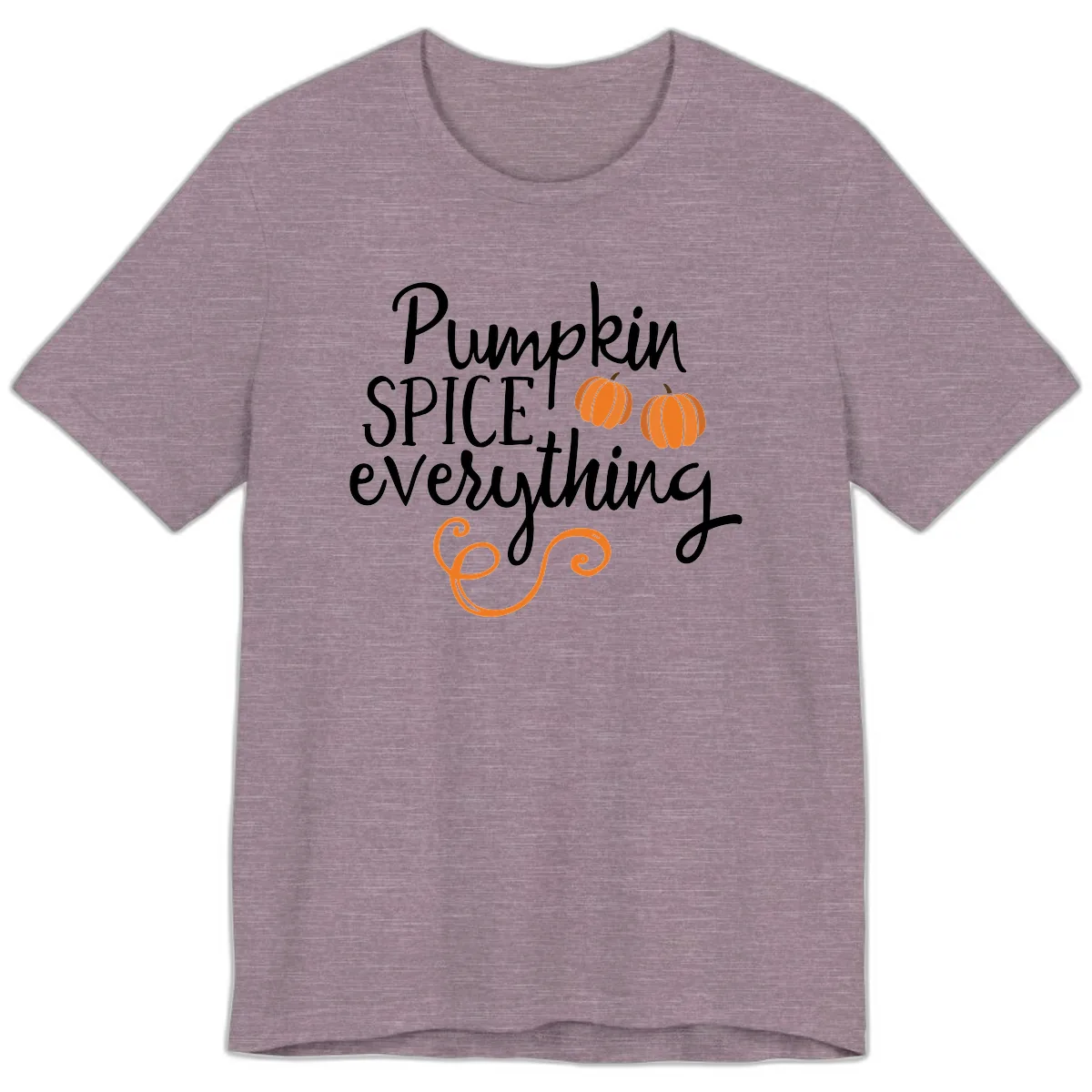 Pumpkin Spice Everything Typography Design Premium T-Shirt in Heather Purple