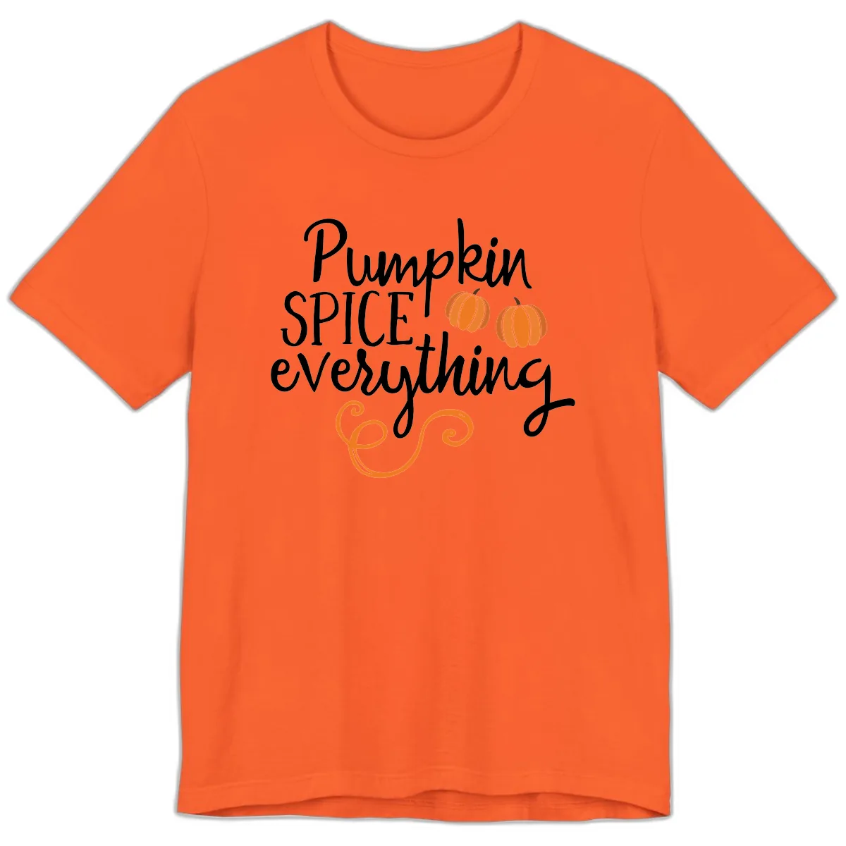 Pumpkin Spice Everything Typography Design Premium T-Shirt in Orange