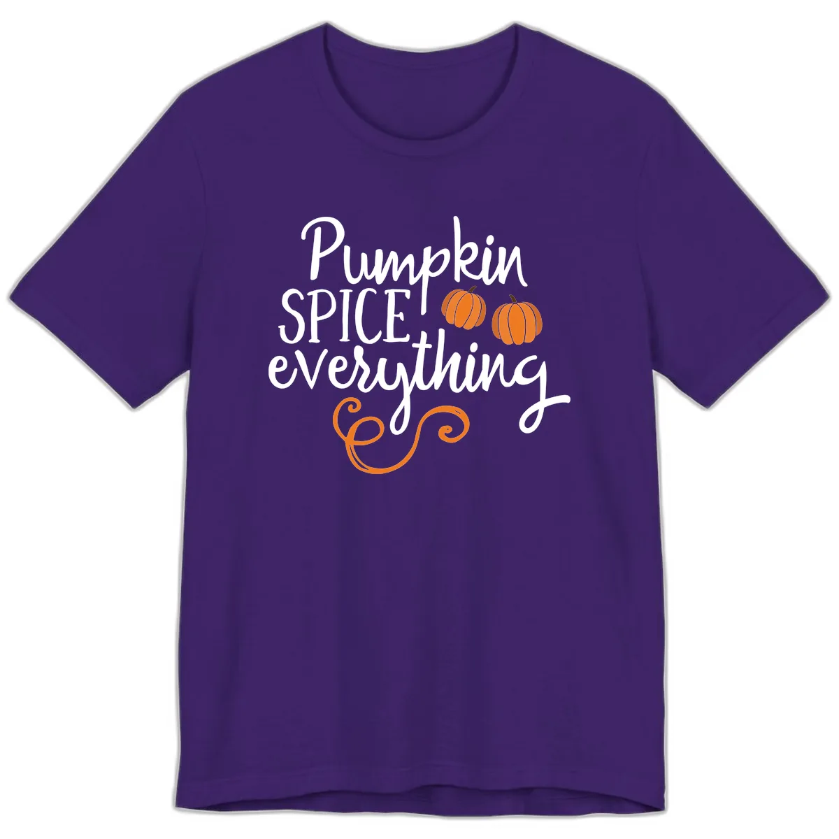 Pumpkin Spice Everything Typography Design Premium T-Shirt in Team Purple