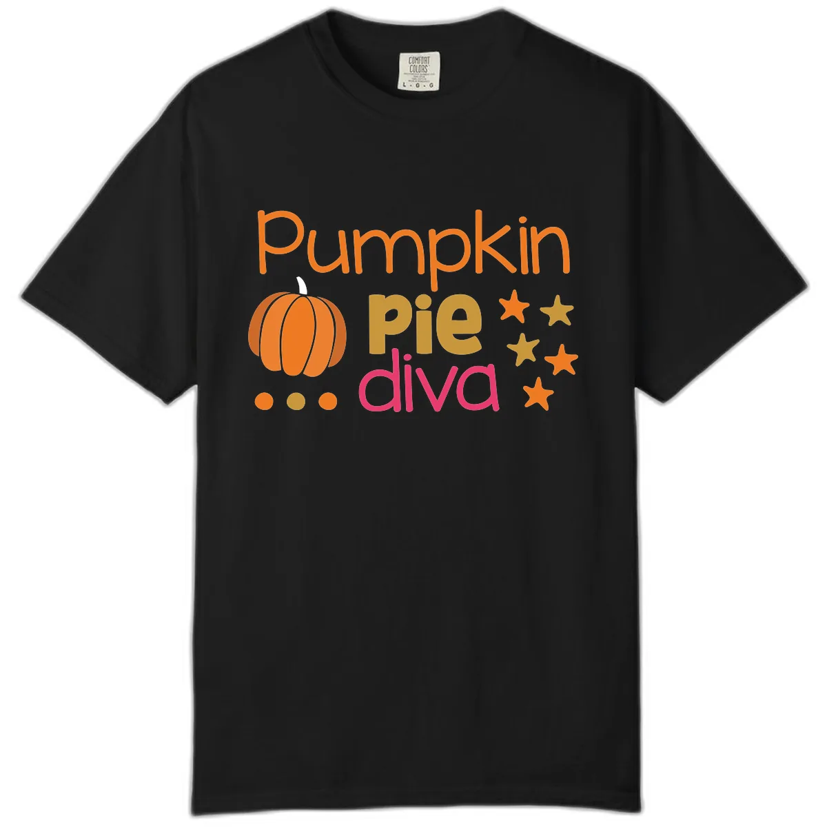 Pumpkin Pie Diva Comfort Color in Black