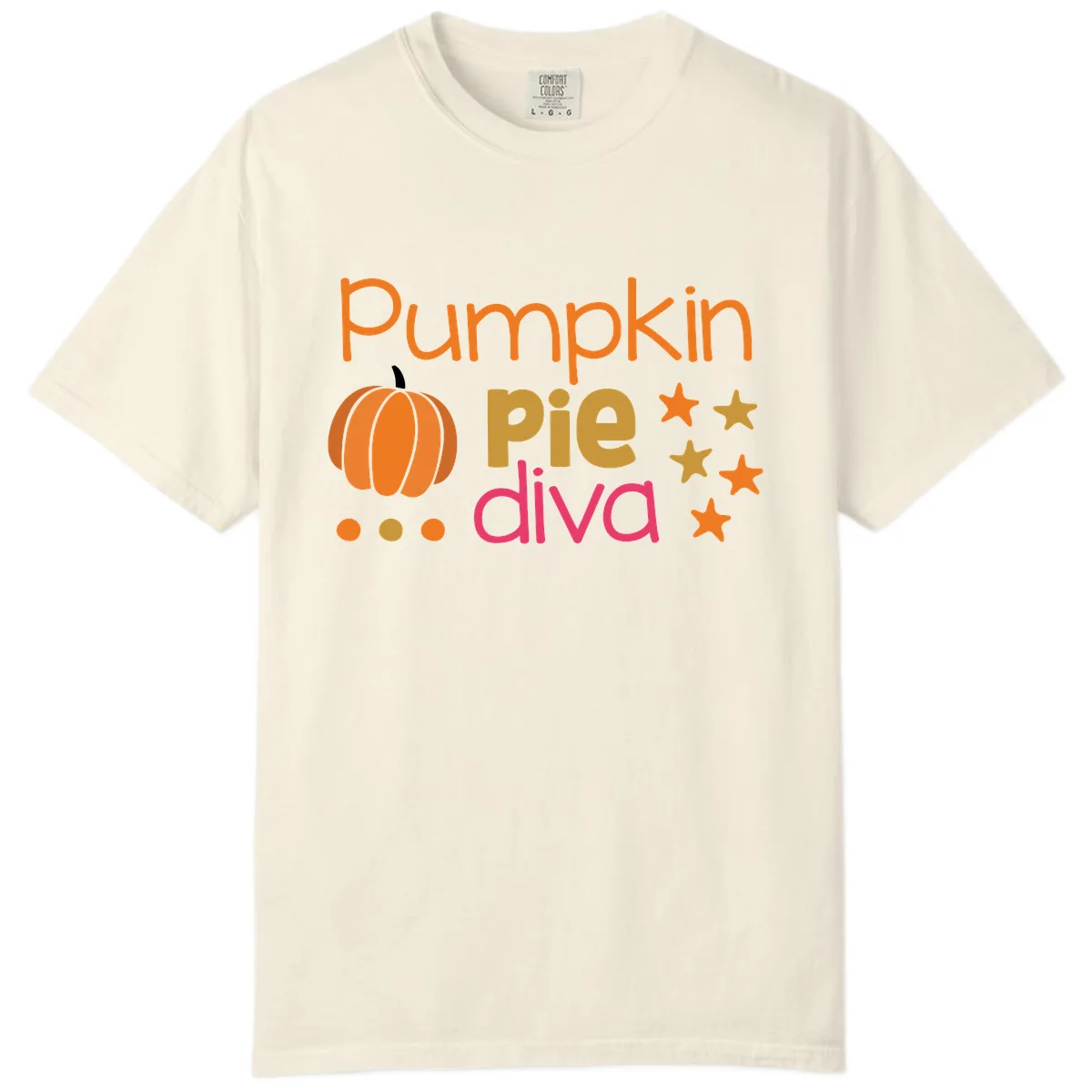 Pumpkin Pie Diva Comfort Color in Ivory