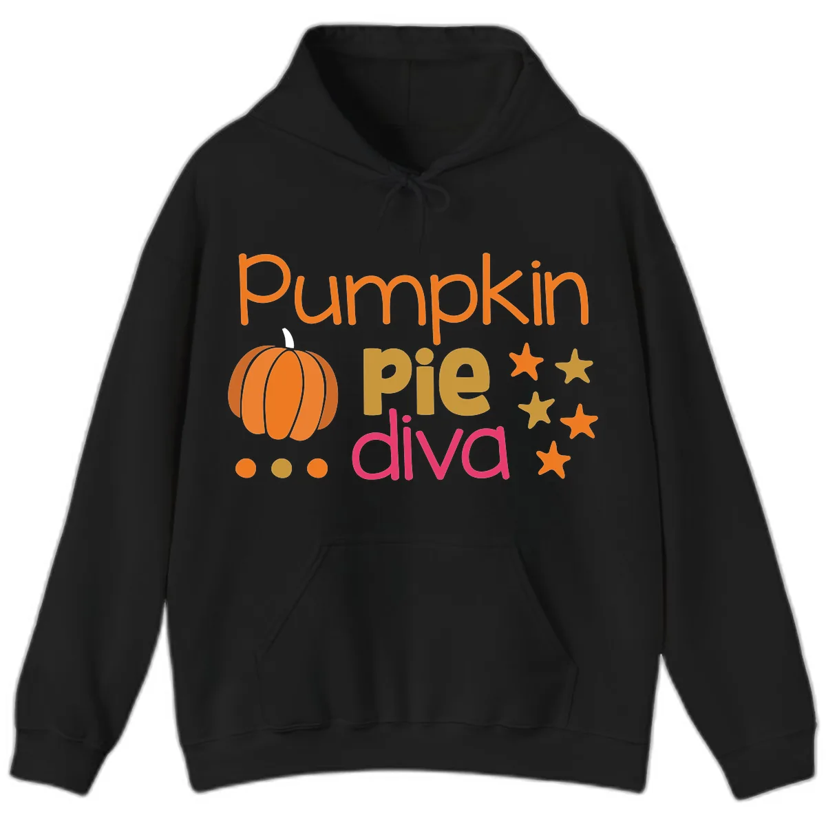 Pumpkin Pie Diva Hoodie in Black
