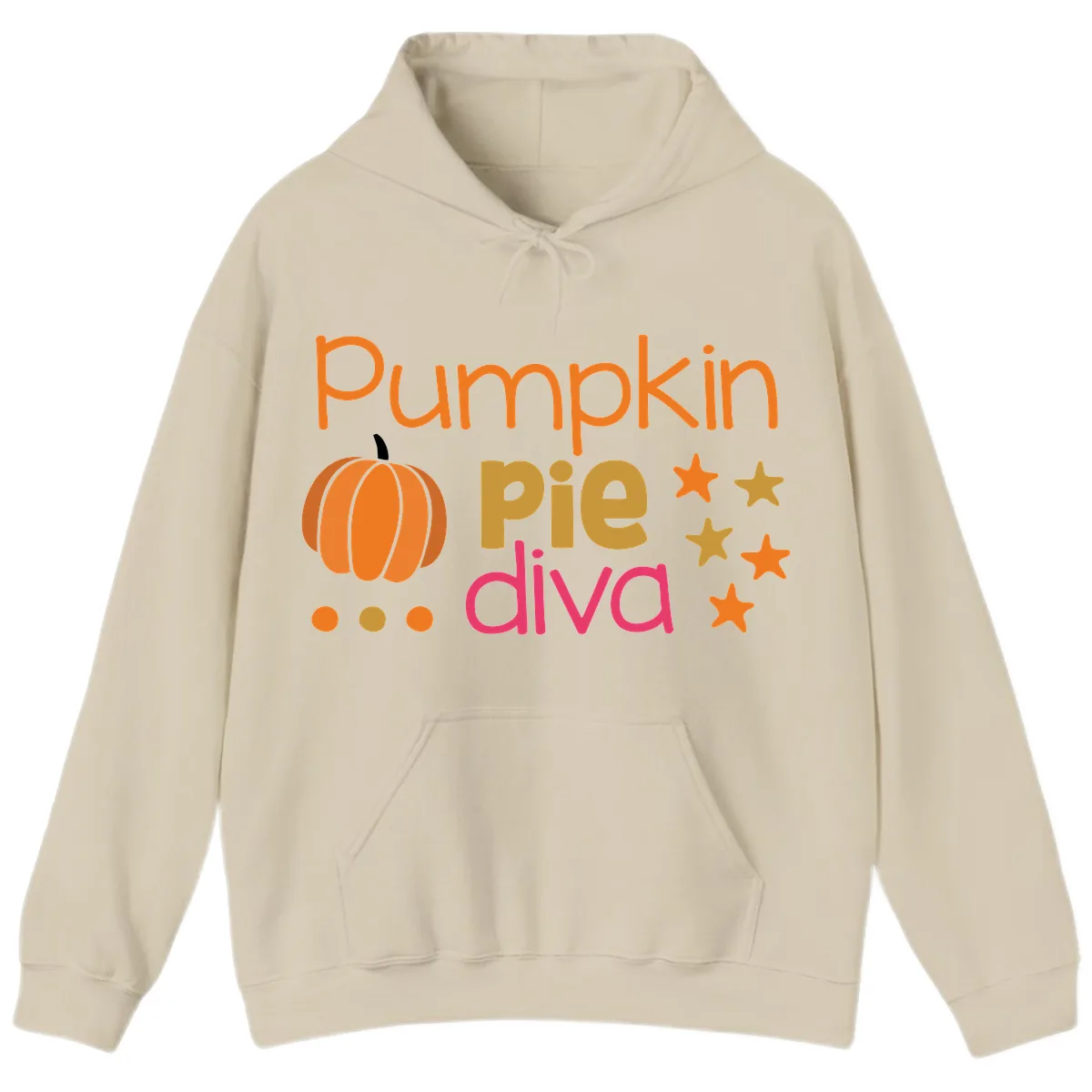 Pumpkin Pie Diva Hoodie in Sand