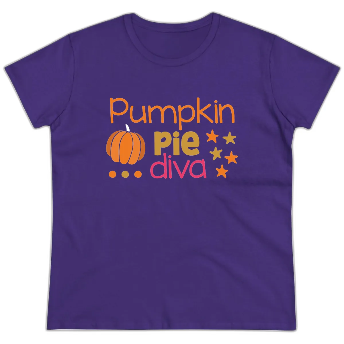 Pumpkin Pie Diva Ladies Tee in Purple