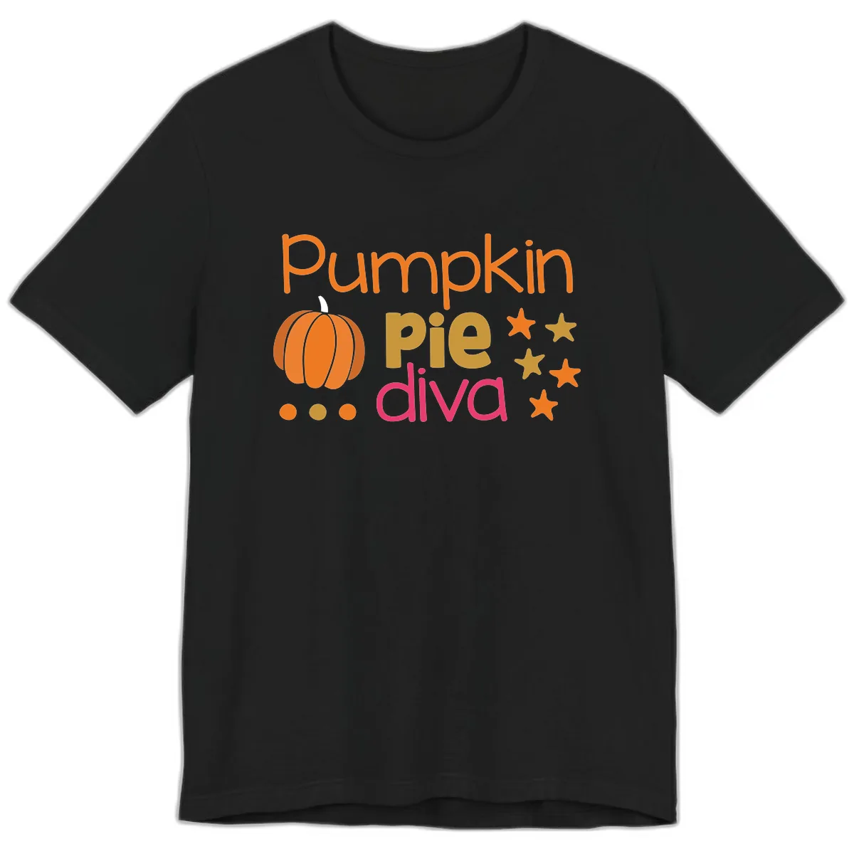 Pumpkin Pie Diva Premium T-Shirt in Black