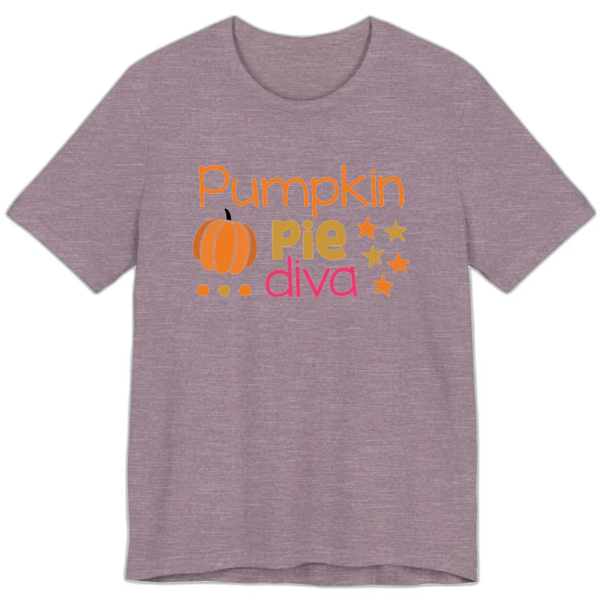 Pumpkin Pie Diva Premium T-Shirt in Heather Purple