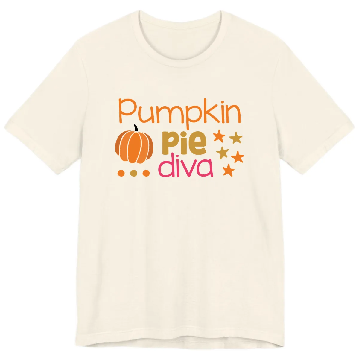 Pumpkin Pie Diva Premium T-Shirt in Natural