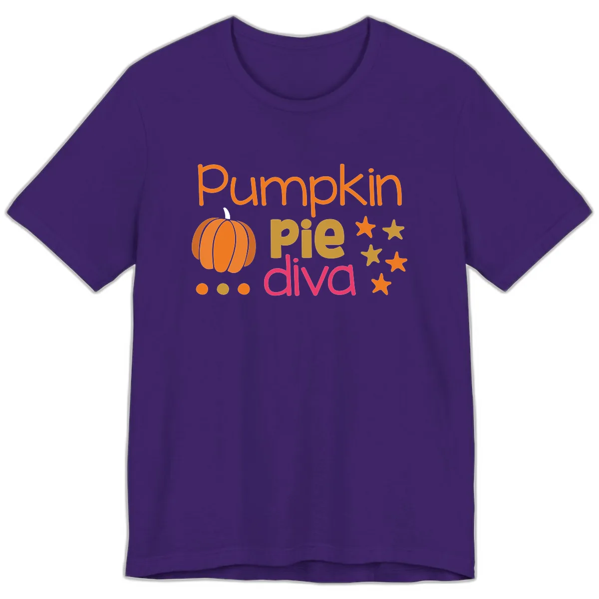 Pumpkin Pie Diva Premium T-Shirt in Team Purple