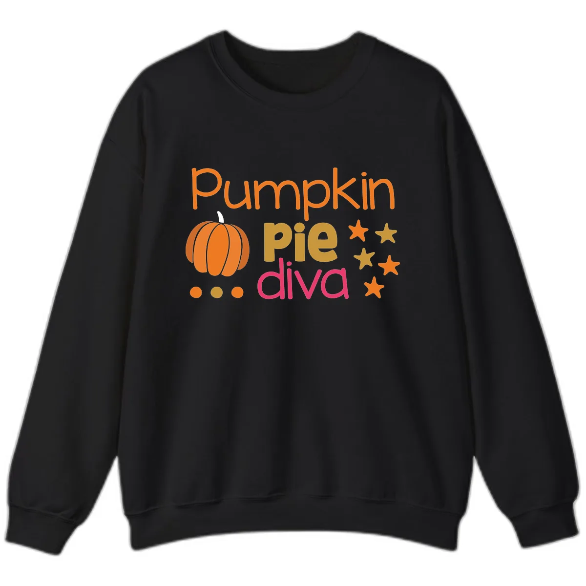 Pumpkin Pie Diva Sweatshirt in Black