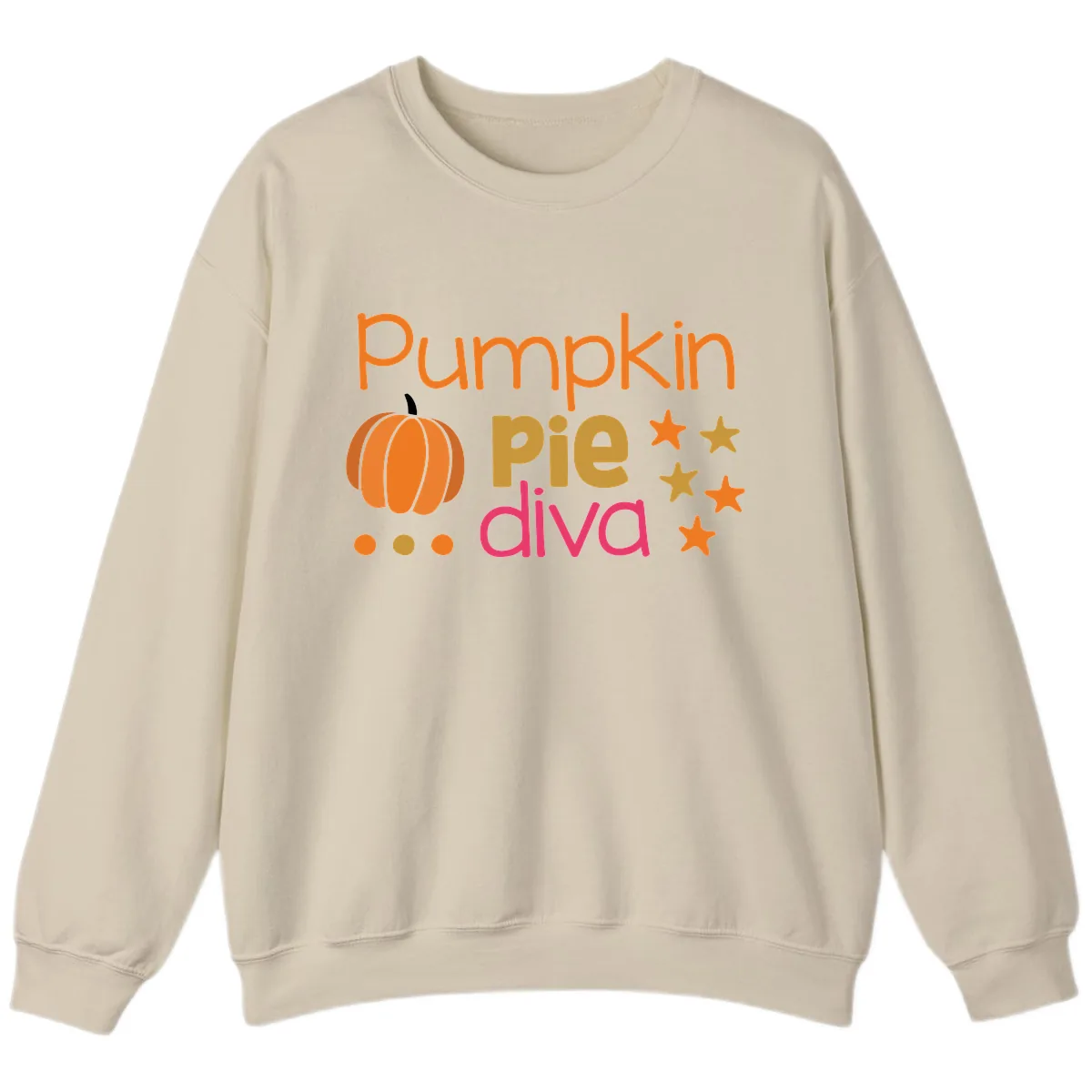 Pumpkin Pie Diva Sweatshirt in Sand