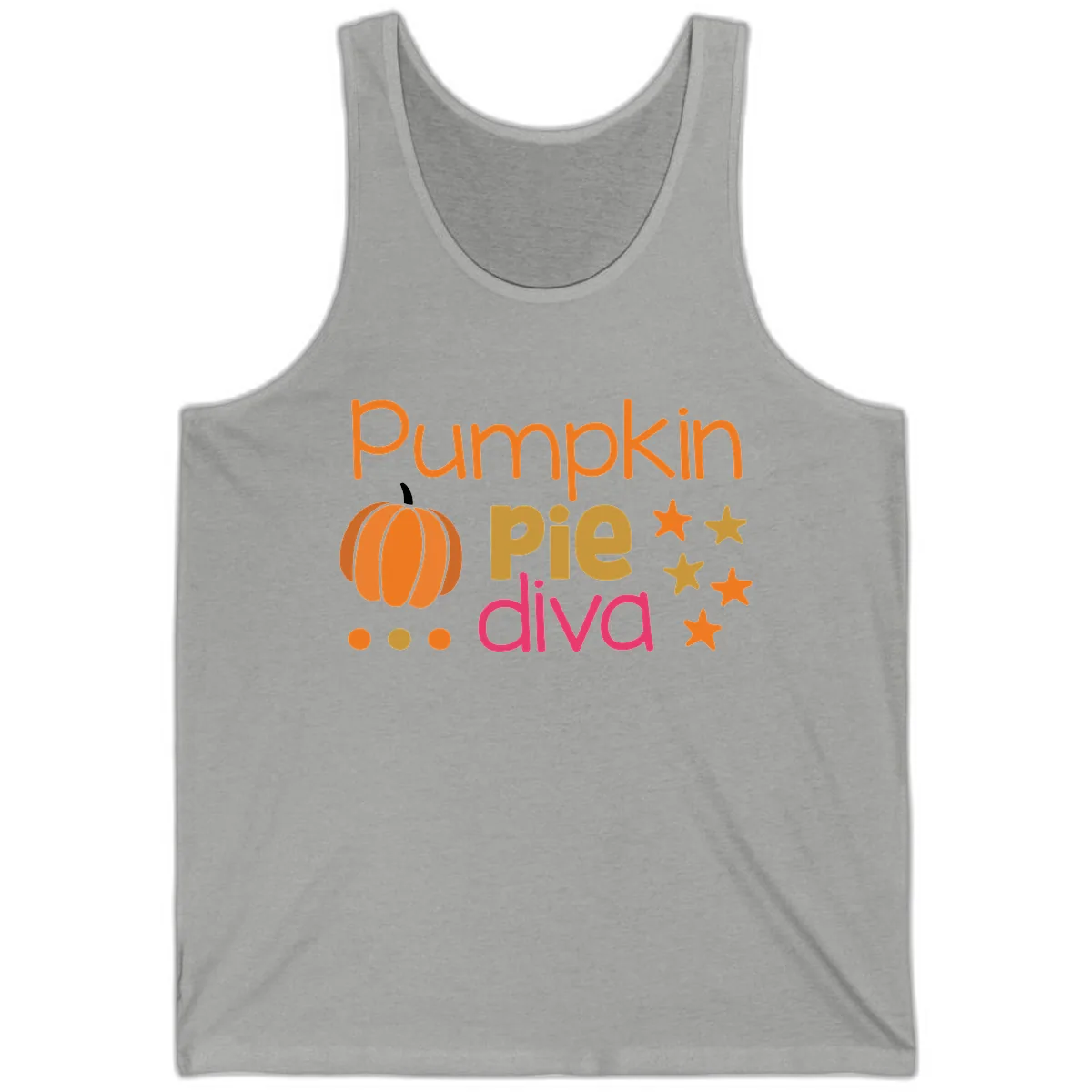 Pumpkin Pie Diva Tank in Athletic Heather