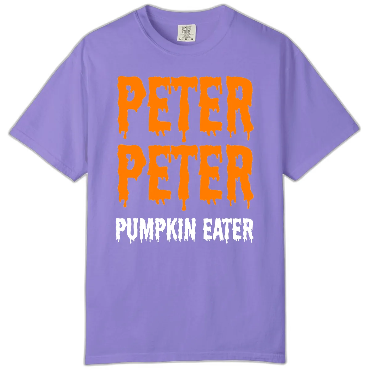 Peter Peter Pumpkin Eater Typography Comfort Color in Violet
