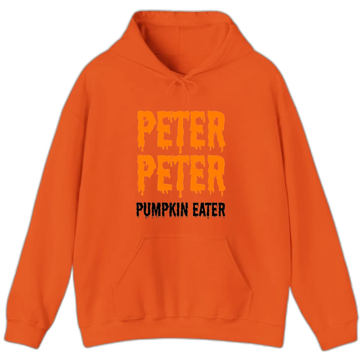Peter Peter Pumpkin Eater Typography Hoodie in Orange