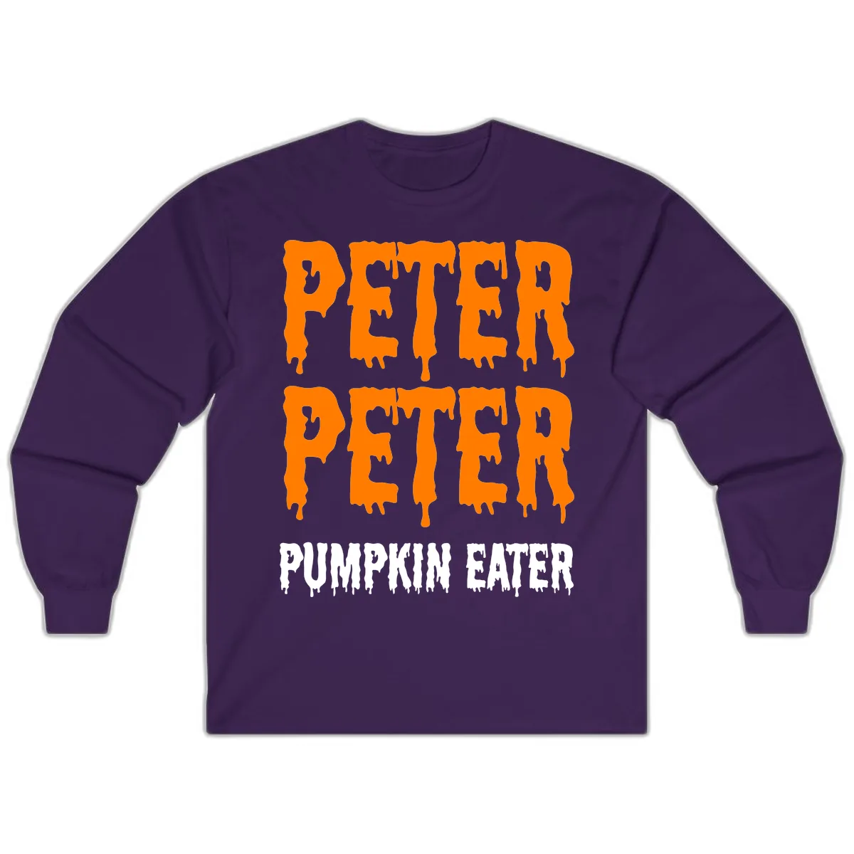 Peter Peter Pumpkin Eater Typography Long Sleeve in Purple