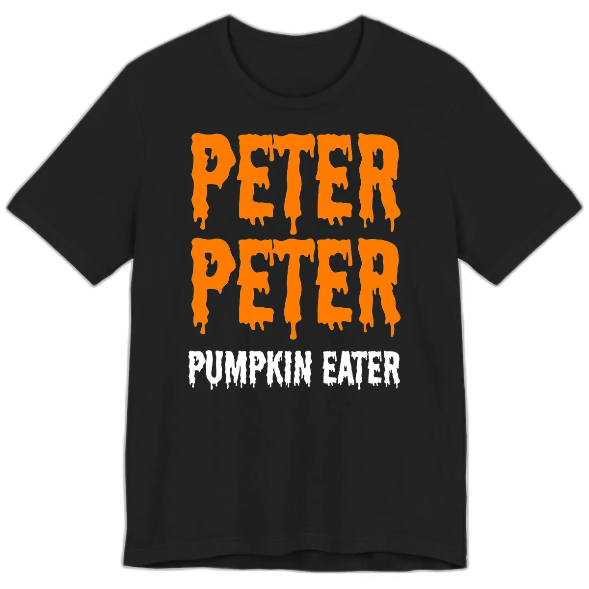 Peter Peter Pumpkin Eater Typography Premium T-Shirt in Black