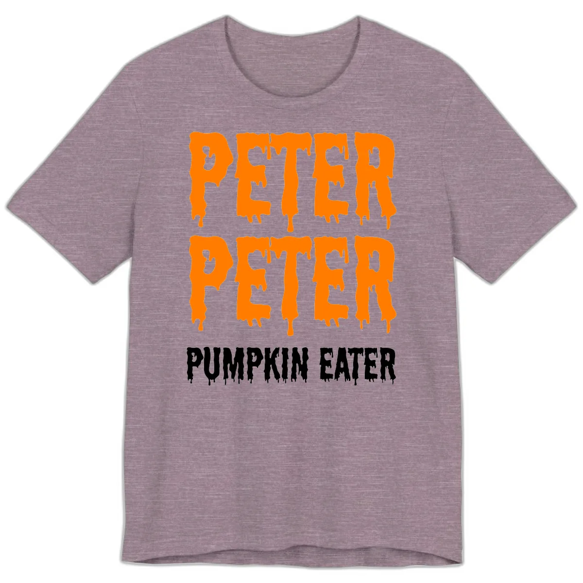 Peter Peter Pumpkin Eater Typography Premium T-Shirt in Heather Purple