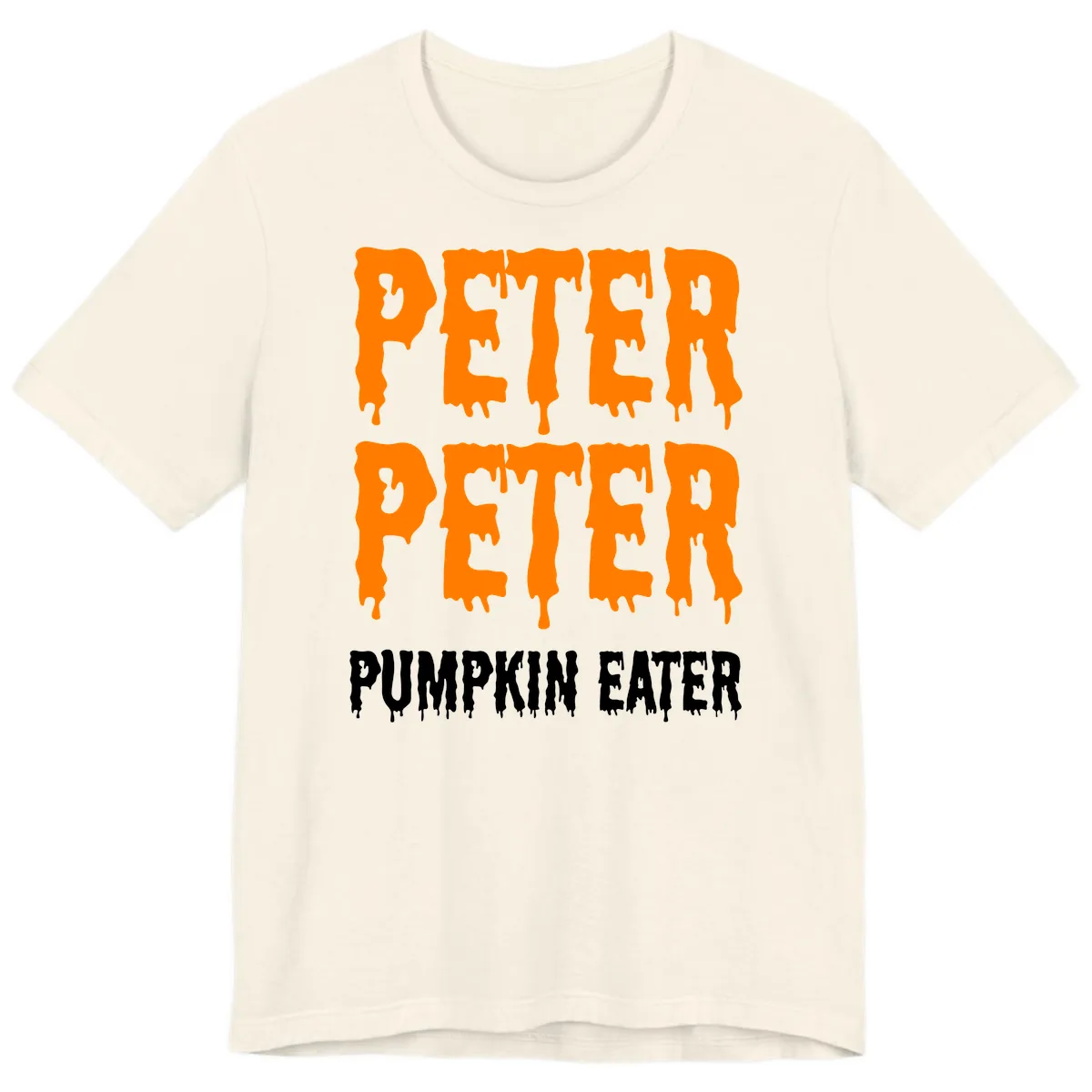 Peter Peter Pumpkin Eater Typography Premium T-Shirt in Natural