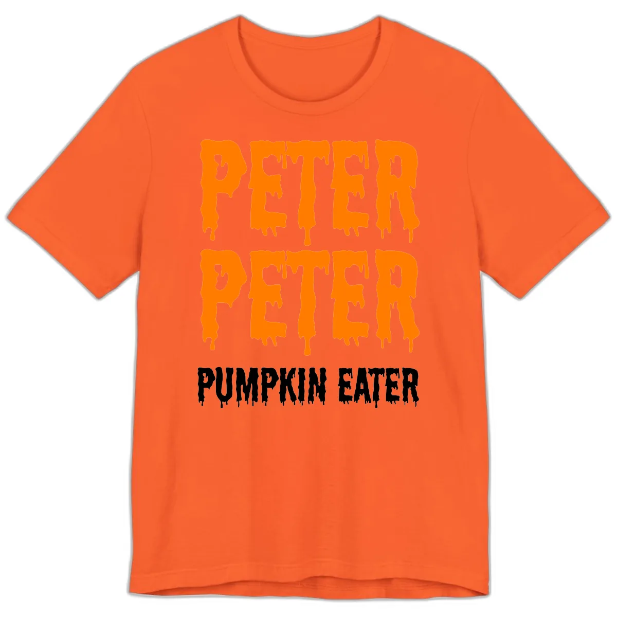 Peter Peter Pumpkin Eater Typography Premium T-Shirt in Orange