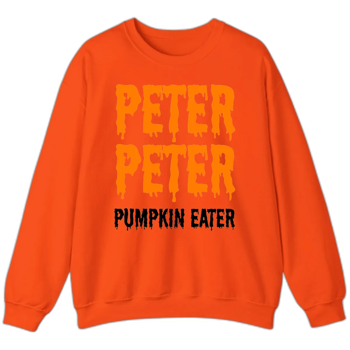 Peter Peter Pumpkin Eater Typography Sweatshirt in Orange