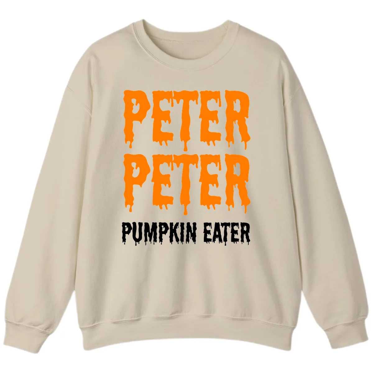 Peter Peter Pumpkin Eater Typography Sweatshirt in Sand