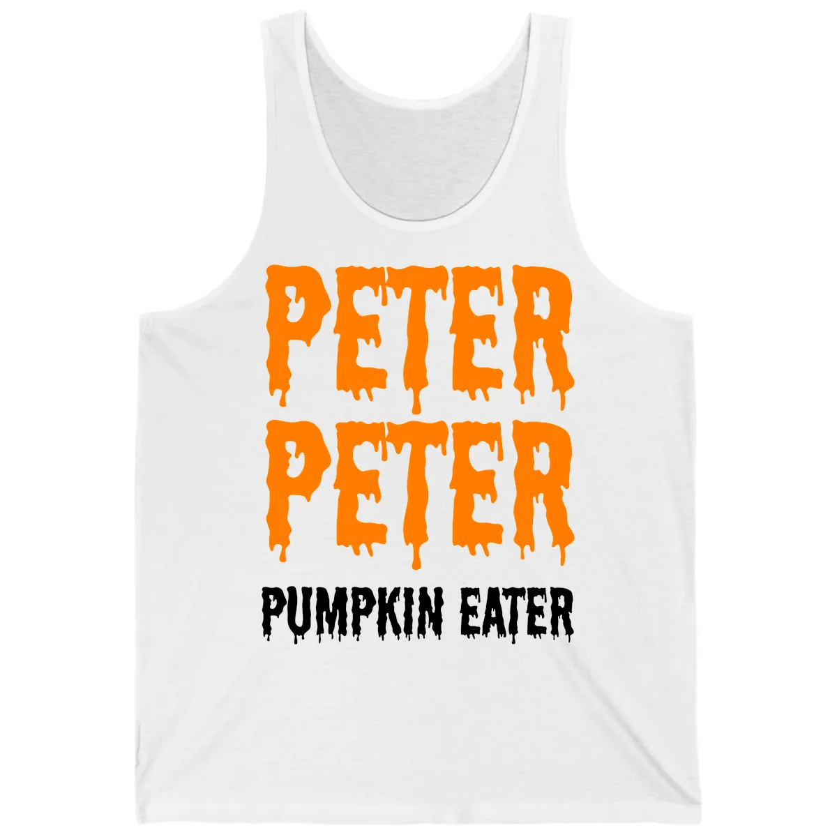 Peter Peter Pumpkin Eater Typography Tank in White