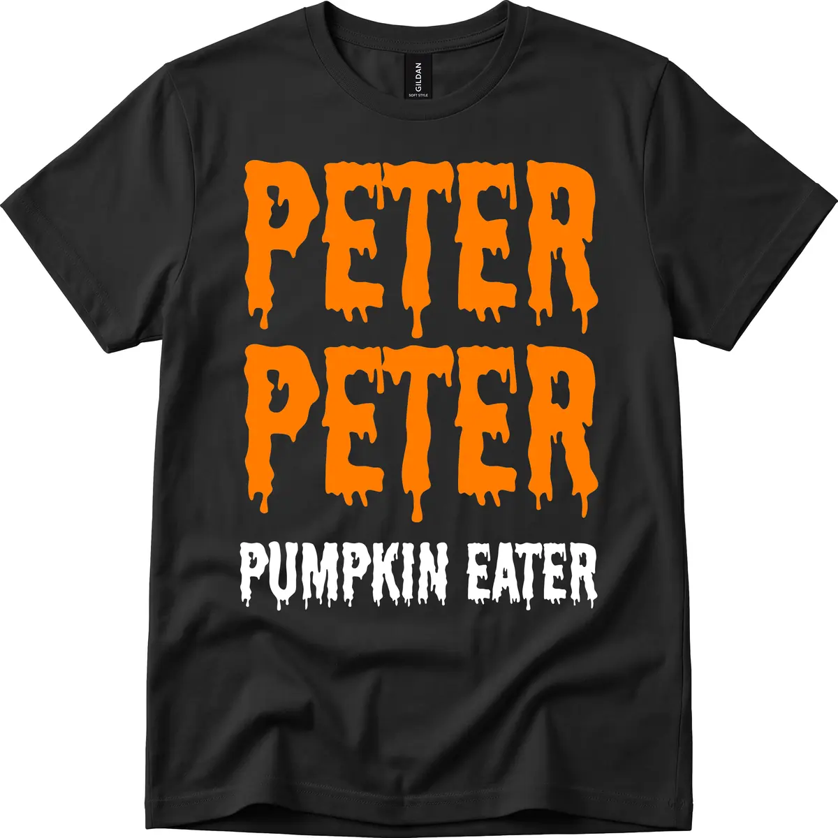 Peter Peter Pumpkin Eater Typography T-Shirt in Black