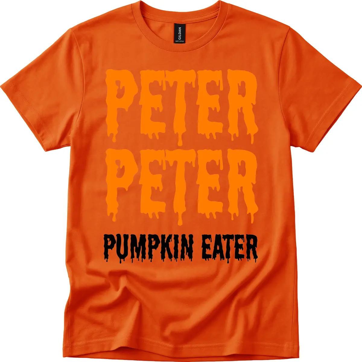 Peter Peter Pumpkin Eater Typography T-Shirt in Orange