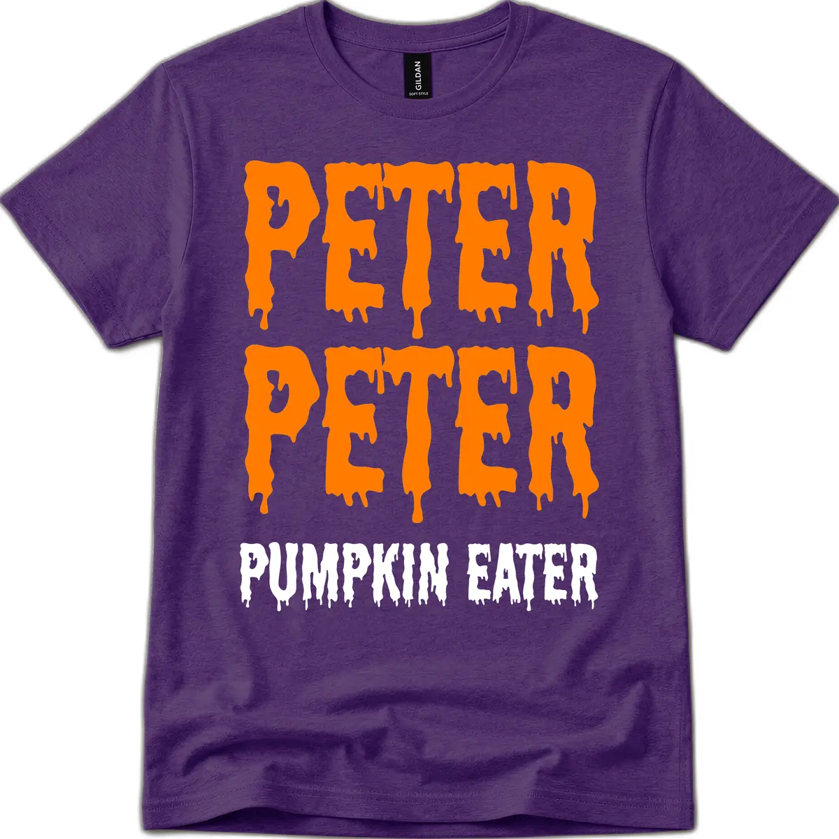 Peter Peter Pumpkin Eater Typography T-Shirt in Purple